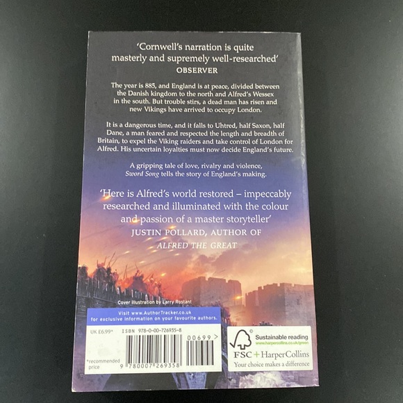 Sword Song by Bernard Cornwell - Paperback Novel - Picture 2 of 6